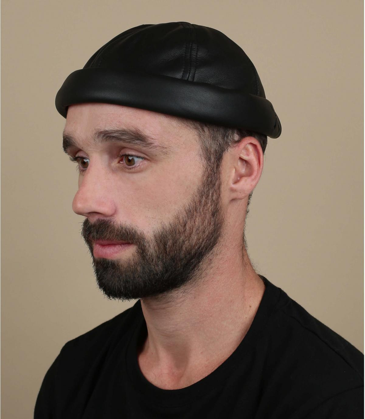 Leather docker deals cap